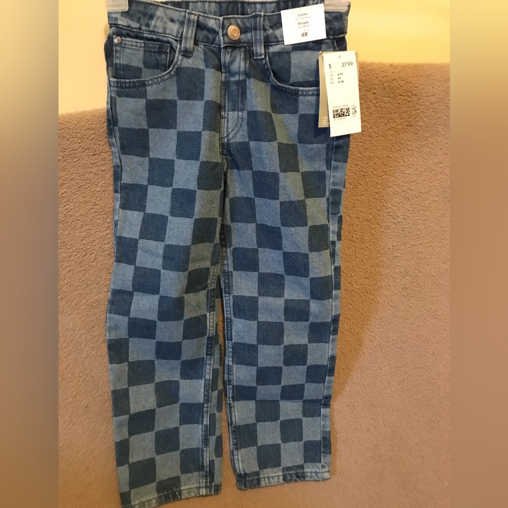 NWT H&M Girls Patchwork Jeans